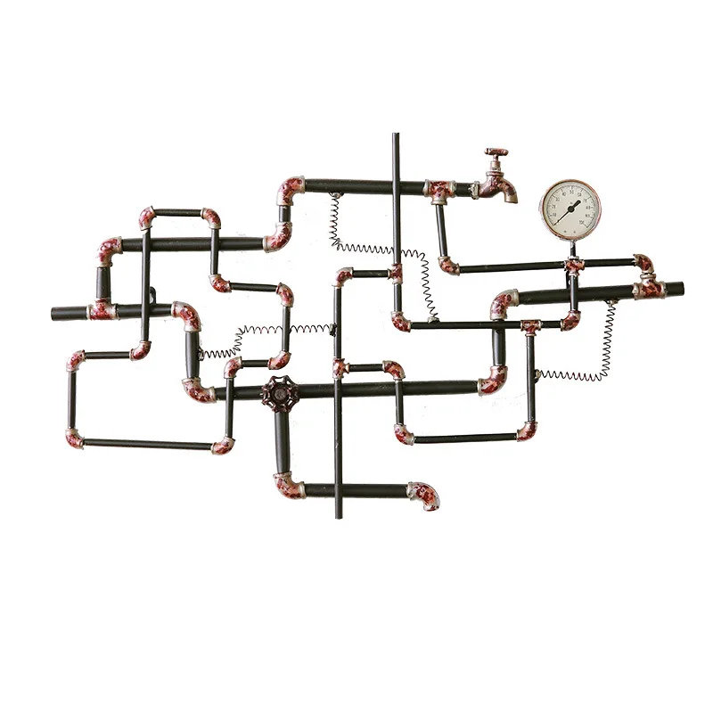 Iron Water Pipe Wall Decoration Home Bar Internet Cafe Restaurant Cafe Wall Creative Decoration Wall Hanging