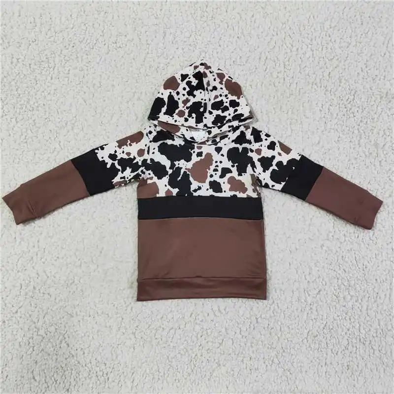 Hoodie infantil de mangas compridas com bolso, moletom com capuz, Camisa Sportswear, Camo roupas para crianças, bebê, atacado