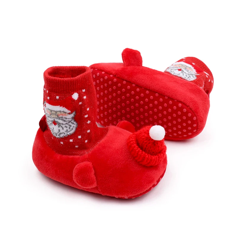 

Cute Toddler Christmas Snow Boots with Cartoon Reindeer Design for Warmth and Style during Winter Walks