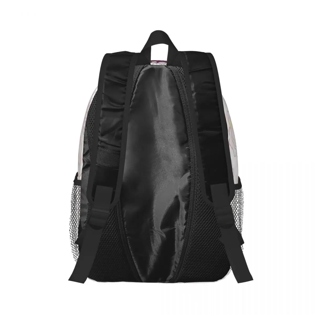 Mochila impermeável leve para meninas e meninos, mochila estudantil de grande capacidade, rosa-amor-preto, 15"