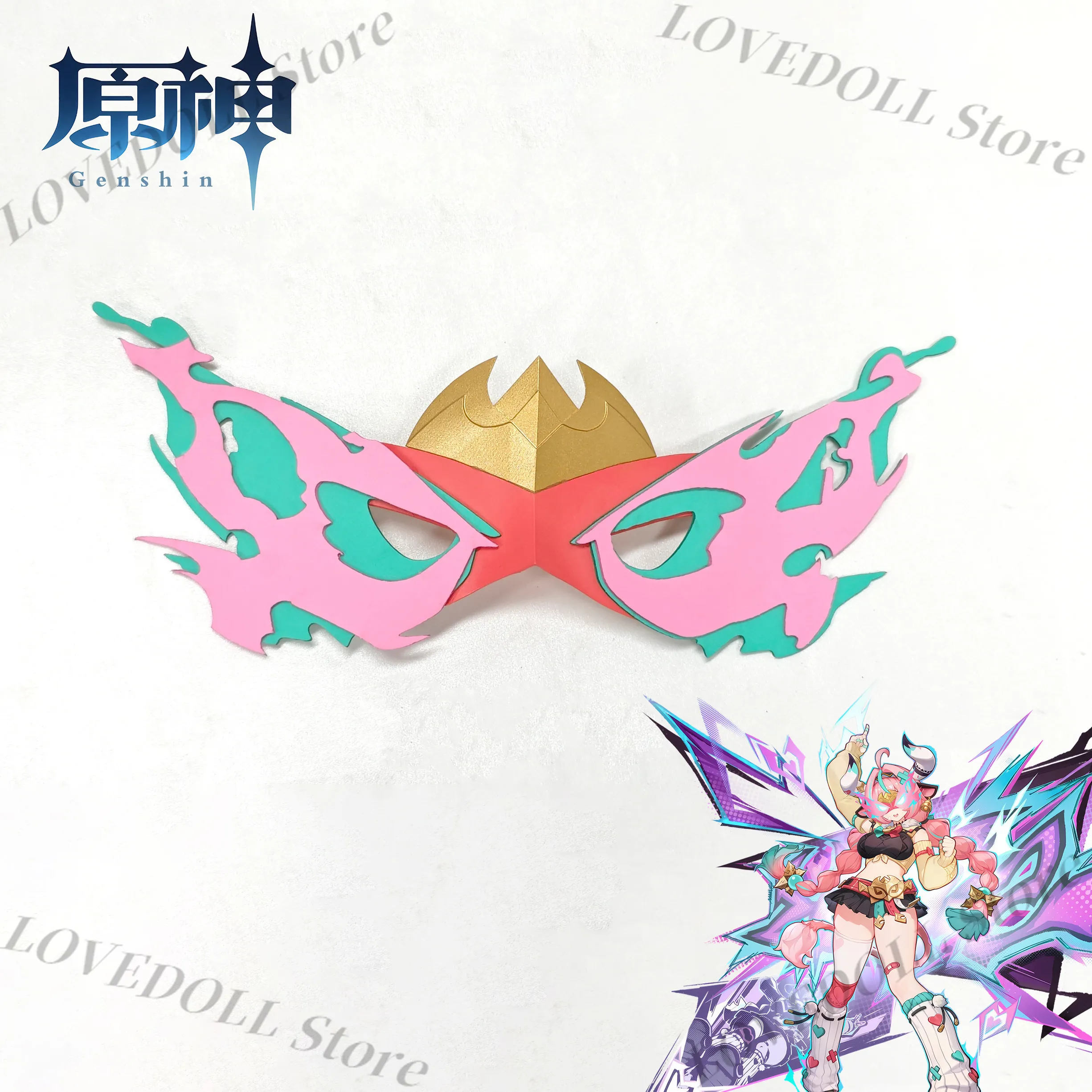 Anime Genshin Impact Varesa Co - Anime Cosplay Face 评论和价格