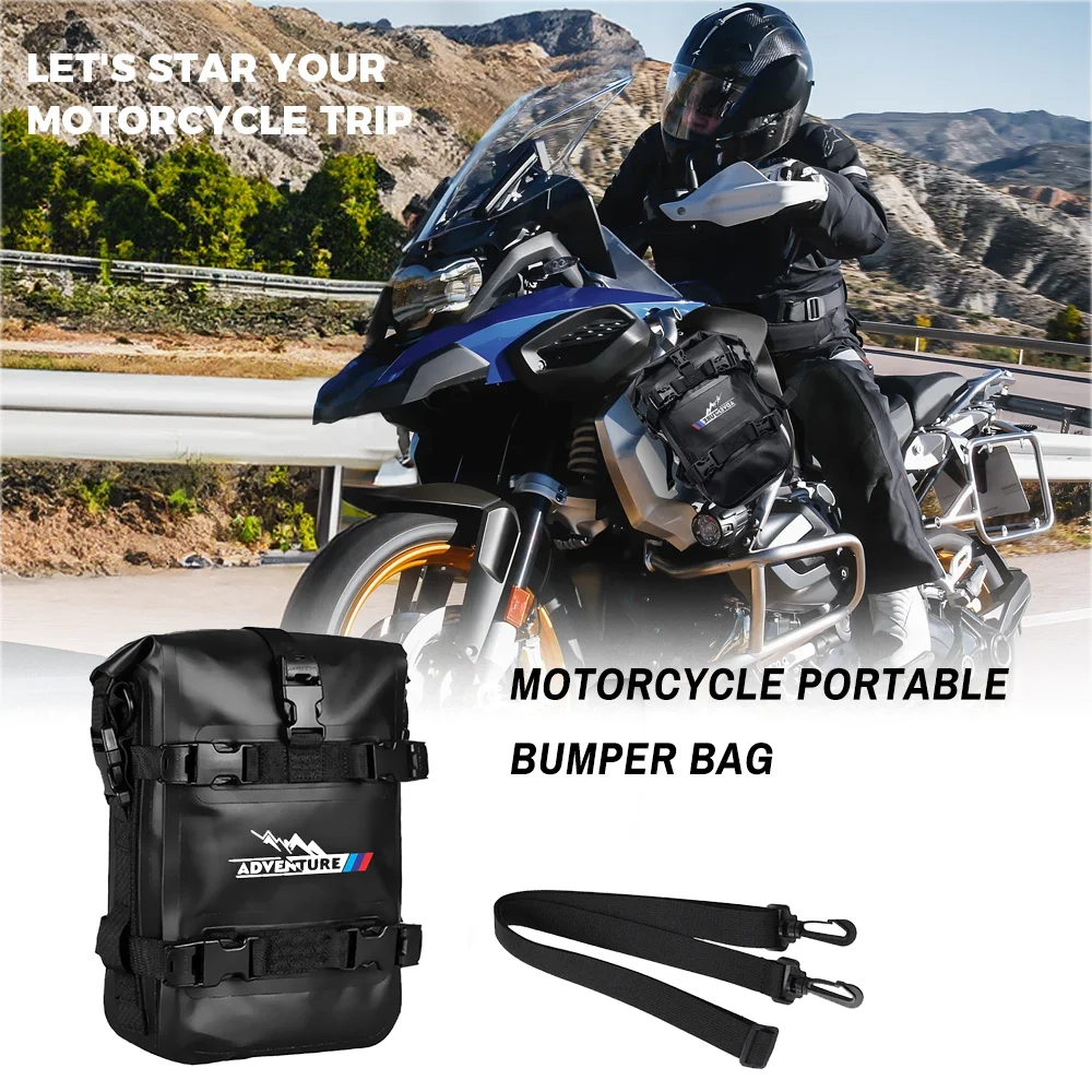 For BMW R1200GS R1250GS F850GS F700GS F900R ADV Motorcycle Bumpers Bag Waterproof 8L Side Frame Crash Bar Bag Tools Storage Bags