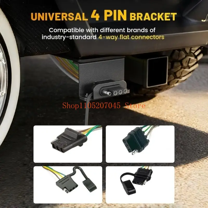 37cd Corrosion Resistant Vehicle Side Mount Upgrades for 4 Way Flat Trailer Connector