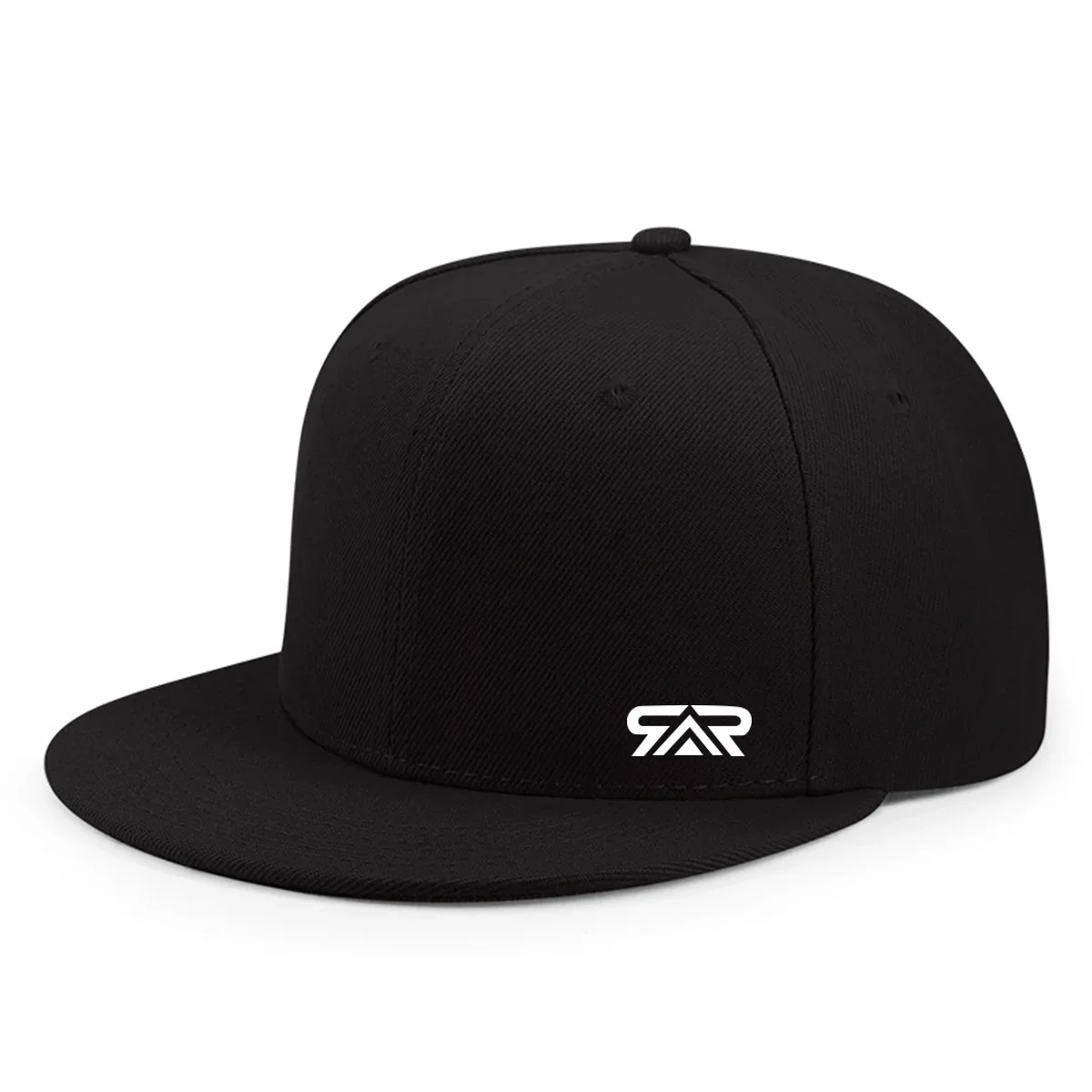 2D Flat - Easy And Adjustable Baseball Cap, Breathable, Versatile And Fashionable for Outdoor Activities. Flat Brimmed Cap in Bl