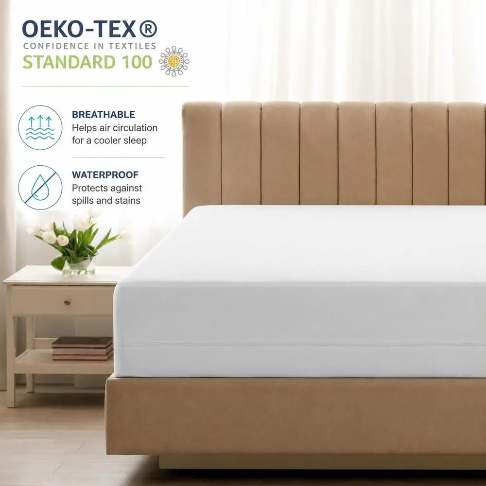 LUX Décor Twin XL Zippered MattrEnent (Pack o 10) - 14 Inches Deep, Waterproo MattrProtector - Breathable, Noisel& Sot 6 Sided C