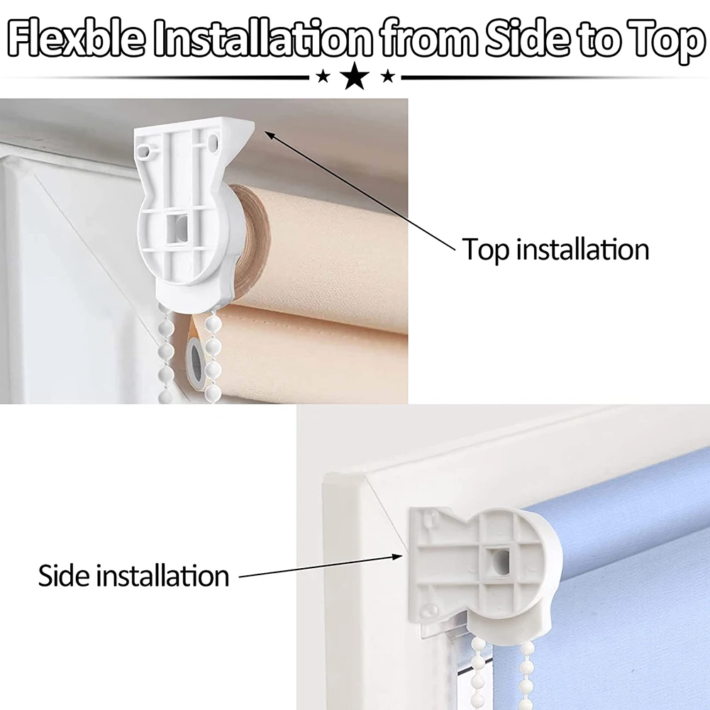 Roller Blind Fittings Kit Roller Blinds Brackets with Beaded Chain Curtain Roller Accessories for Windows Replacement