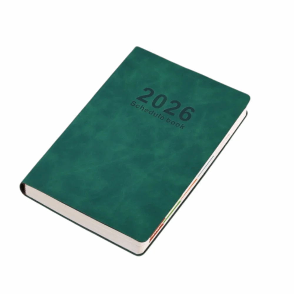 

English 2026 Schedule Planner Notepad 12 Months Wear-resistant a5 Agenda Planning Notebook Thick Paper Bookmark