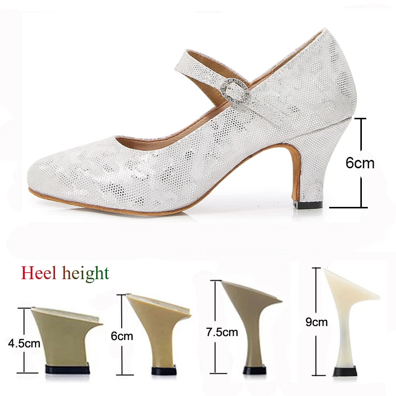 New Latin Dance Shoes Women Salsa Tango Ballroom Party Women's Shoes Gold Silver Girls Wedding Shoes High Heel Sneakers