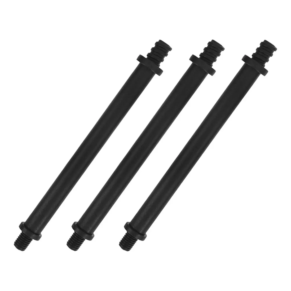 

3pcs Plastic Toilet Brush Rod Sturdy Construction Comfortable Grip Easy Installation Black Pole for Bathroom Accessories