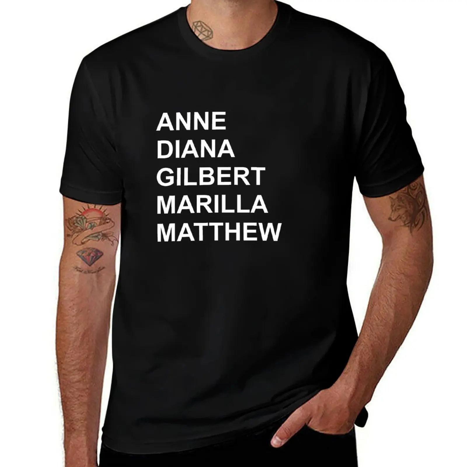 

Anne Diana Gilbert Marilla Matthew T-Shirt t shirts for man graphic vintage t shirts cotton 100% T-Shirt