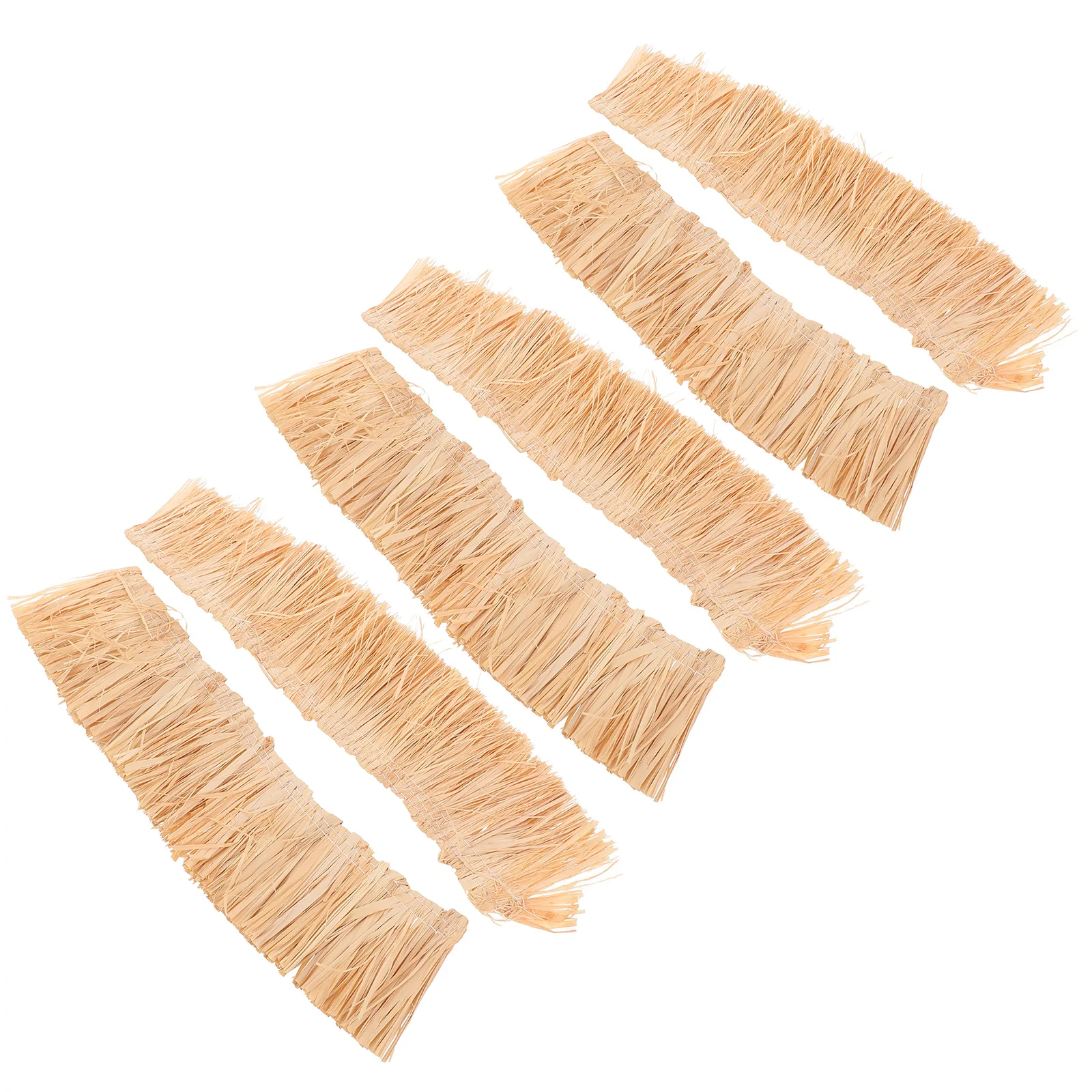 6 個マイクロ風景 DIY 材料 20X5Cm ミニチュア茅葺き屋根ジオラマ妖精の庭装飾わらクラフトハウスアクセサリー