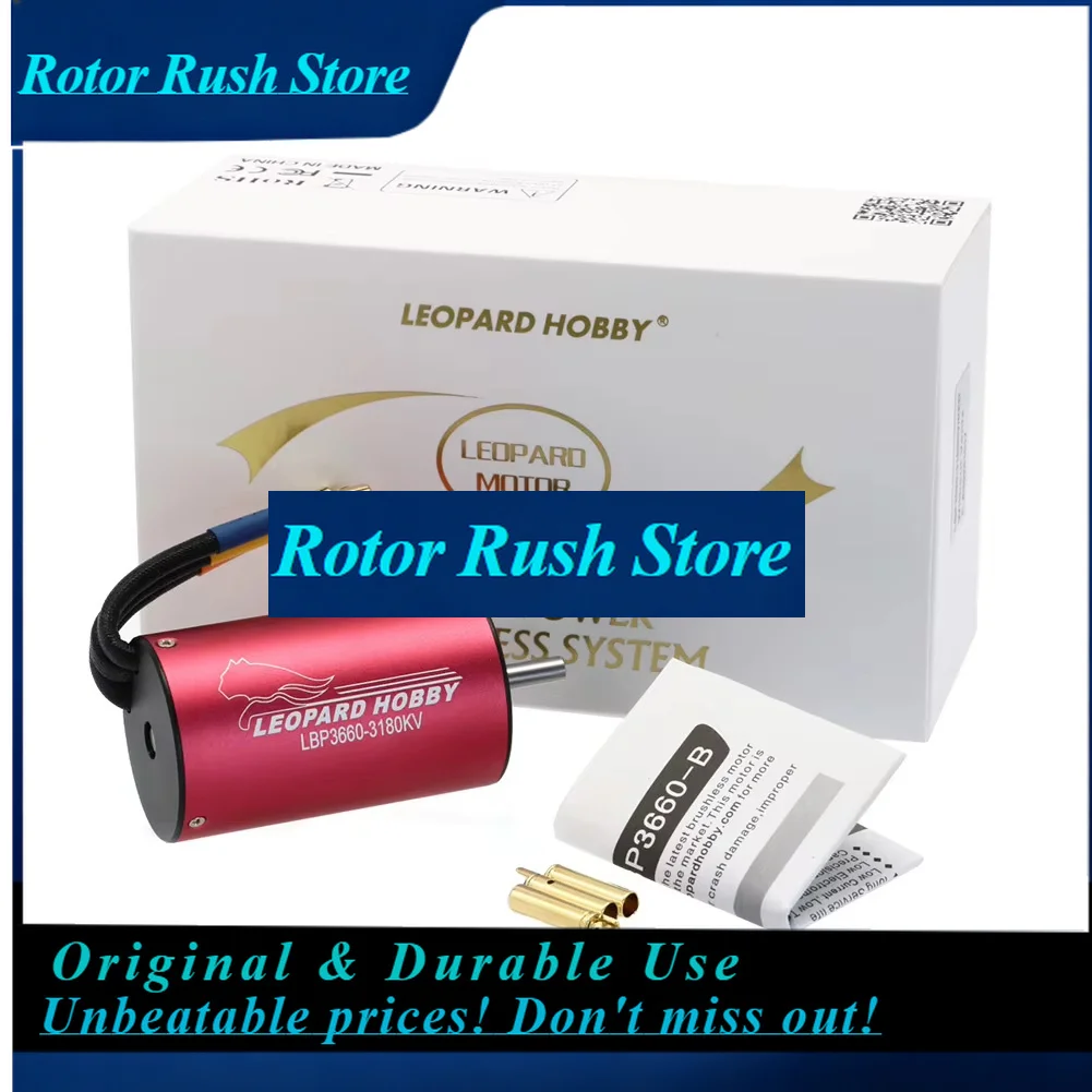 RoRuSLeopard Hobby 3660 5.0mm Shaft 4650KV 3800KV 3180KV 2700KV Waterproof Brushless Motor For 1:10 Rc Car Traxxas Slash Wltoys