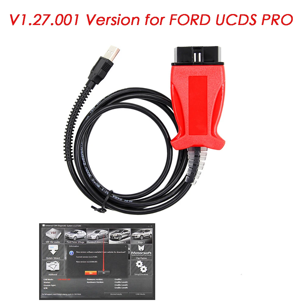 UCDS Pro V1.27.001 Version For Ford 35 Tokens Full License  Re-program The ECU TCM BCM High Quality Diagnostic Line