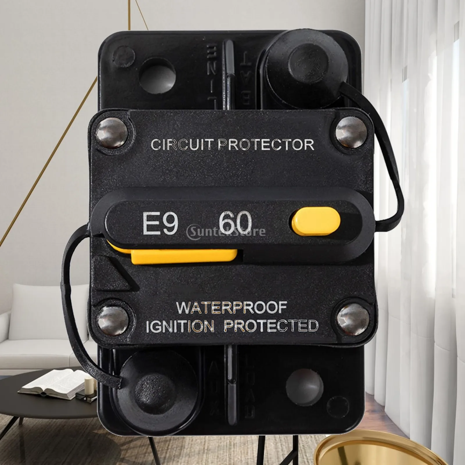 60 Amp Circuit Breaker DC 12V - 72V Fuse Holder Inverter Audio Inline Circuit Breaker for Trolling Motor Boat Solar Set up