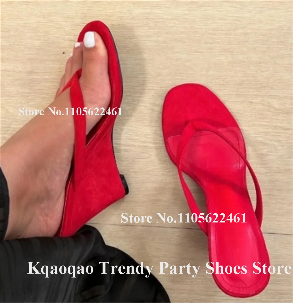 Kqaoqao Black Silver Gold Patent Leather Wedge Slippers Sexy Clip Toe Slip On Wedge Heel Sandals Summer High Heel Wedges - view 6