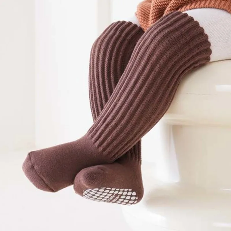 

Baby Toddler Long Socks Winter Breathable Warm Thickened Non Slip Floor Socks for Learning To Walk No Tight Fit Soft Cuff​