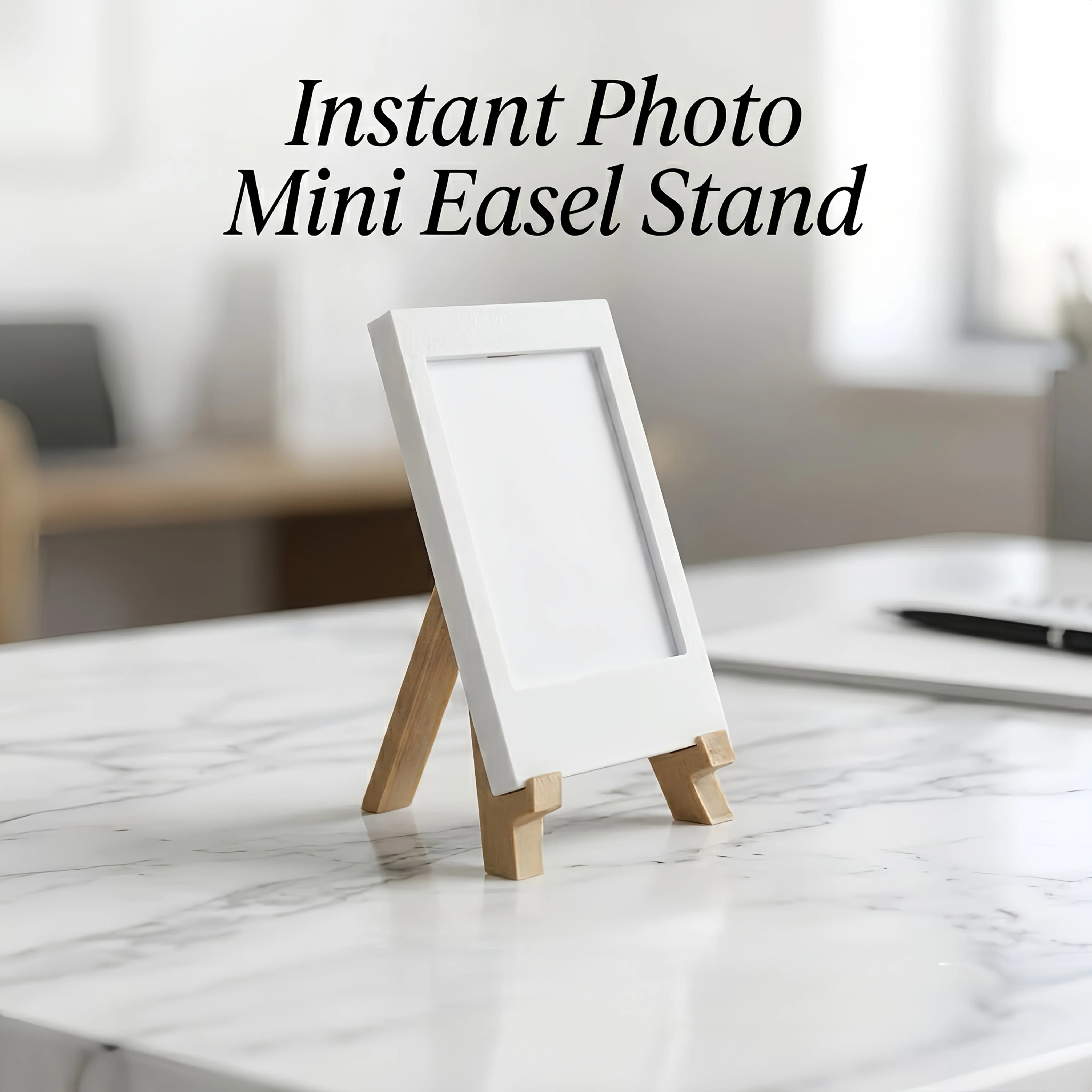 White Mini Instant Photo Frame, Easel-Style Photo Display Stand, Reusable Desktop Photo Ornament, Versatile Desktop Decoration for Multiple Occasions, Ideal Gift for Friends, Family, and Classmates, Perfect Gift for Birthdays, Anniversaries, and Festivals