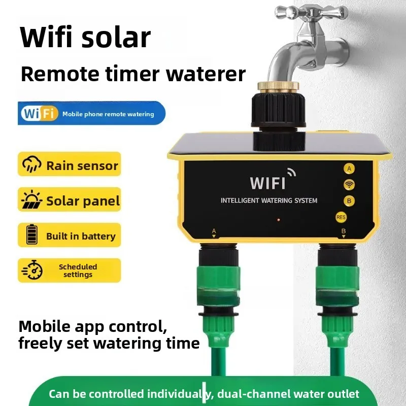 

Solar timing flower watering device Automatic irrigation WIFI Intelligent control Garden watering controller