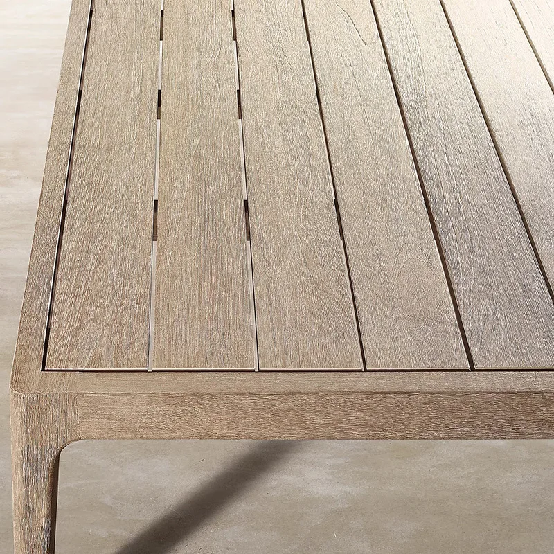 طاولة وكراسي من خشب الساج في الهواء الطلق، كرسي شرفة من الخشب المحافظ، كرسي فناء حديقة، مجموعة طاولة طعام ترفيهية خارجية #2