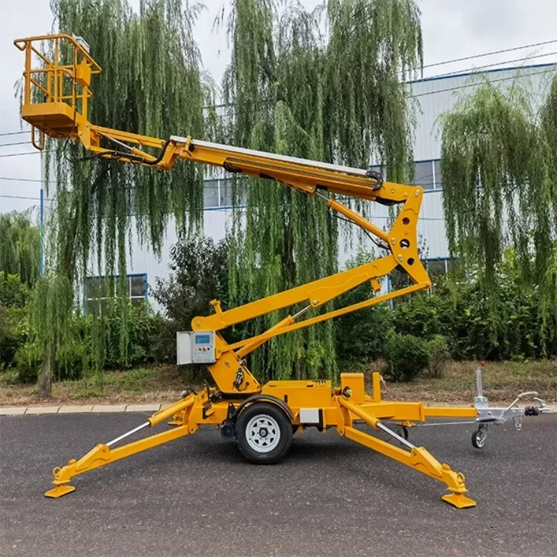Diesel Engine Articulated Boom Lift Towable Hydraulic Telescoping Lift High Quality Folding Arm Lifting Platform