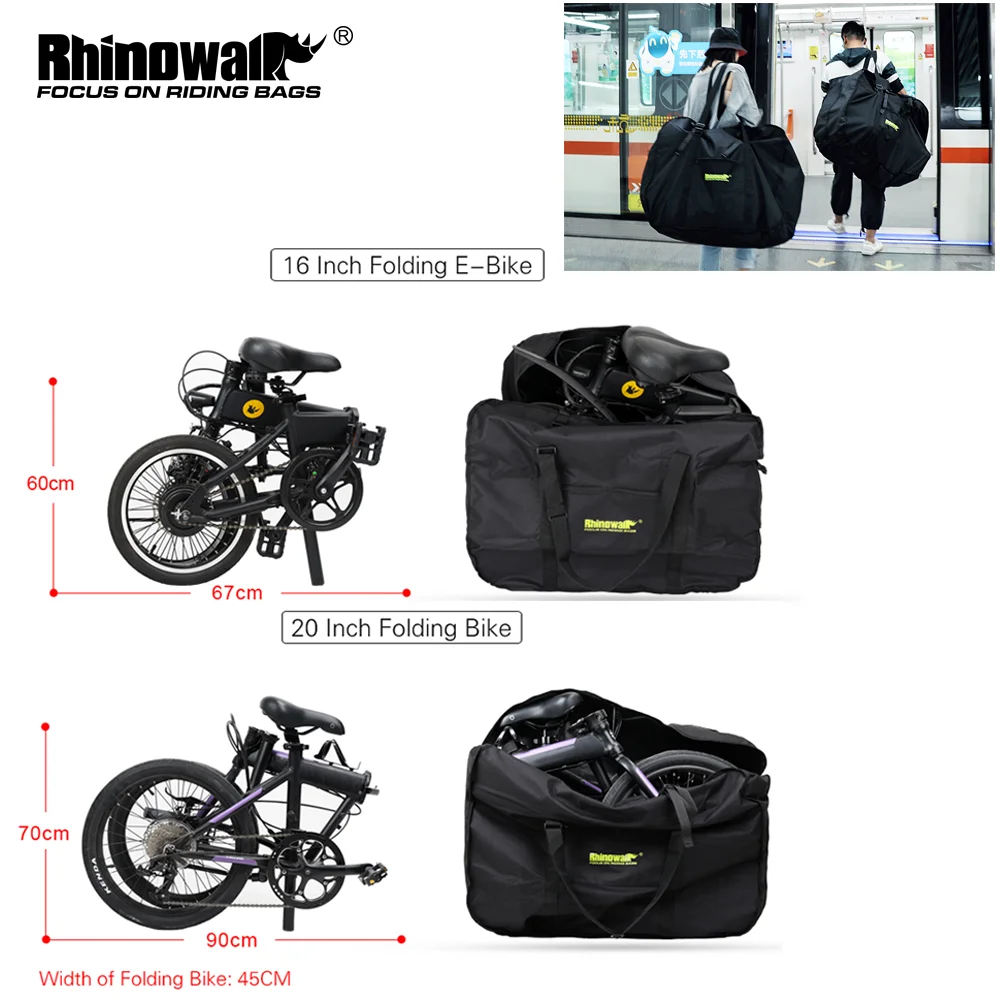 

Rhinowalk Foldable Bike Bag for 16 20 Inch Bicycle Foldable Portable Carry Case with Handles for Travel Storage