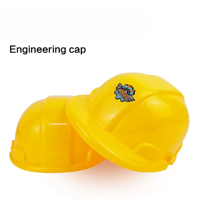 Children's Plastic Engineering Hat Toy Simulation Safety Construction Hat Engineering Hat Play Every Kindergarten Role Play Toys