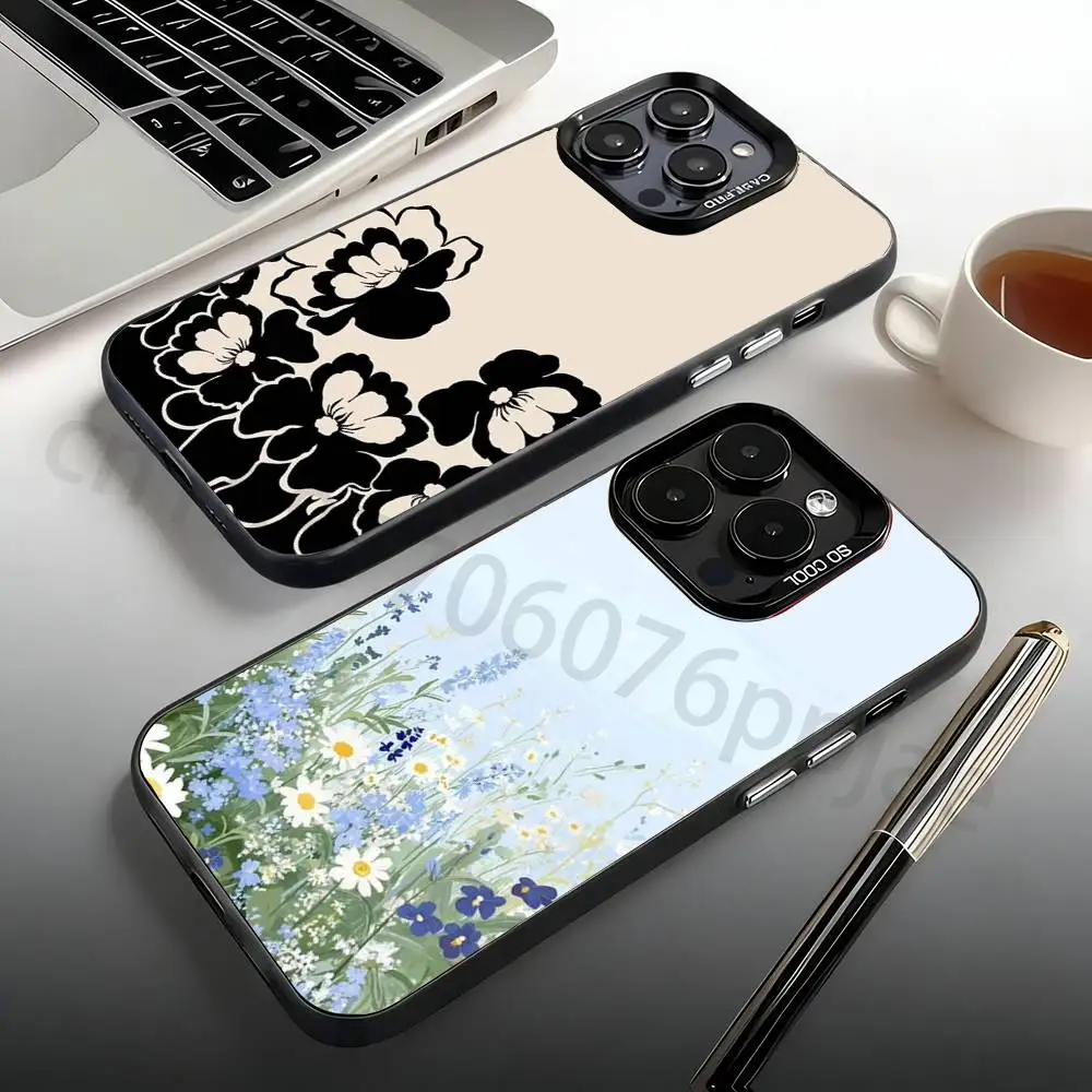 

Flower Phone Case For iPhone 17,16,15,14,13,12,11,Pro,Max,Plus,Mini Candy Matte Shockproof Cover