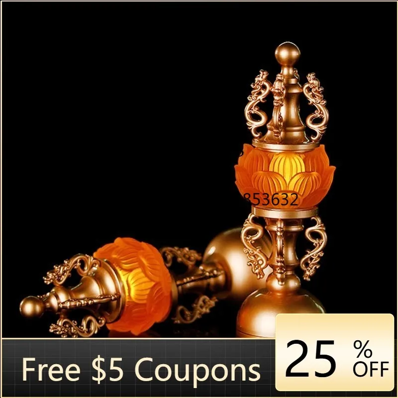 

H3-26 pure handmade real glazed lotus Changming Yulong Baolian ornament charging household ornament