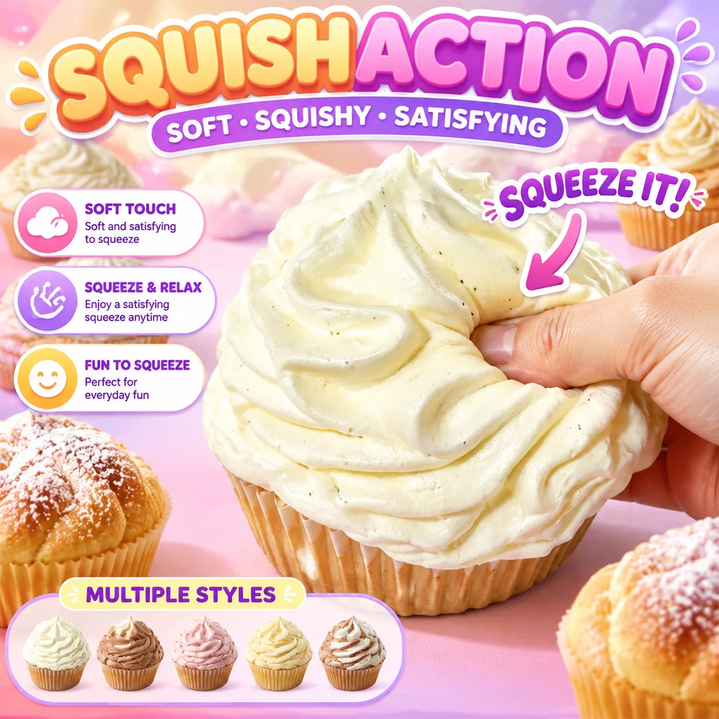 2026 New Cream Squishy Toy Cream Roll Super Slow Rebound Squishy Stress Relief Toy Cross Border Same Style Fun Squishy Toy