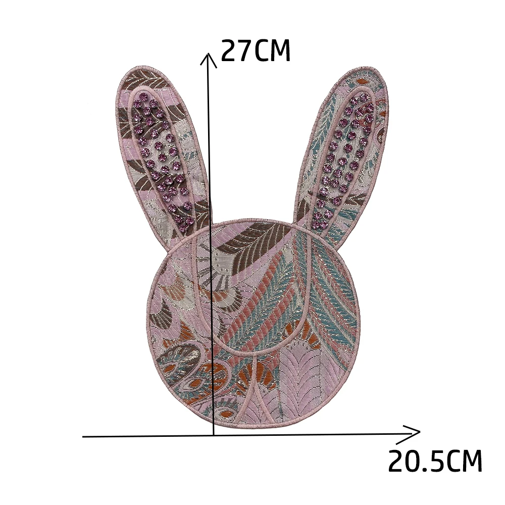 Fashionable fabric embroidery beaded bear bunnies sew on Accessories Fashion Decorations Handmade For Clothes Jacket Applique