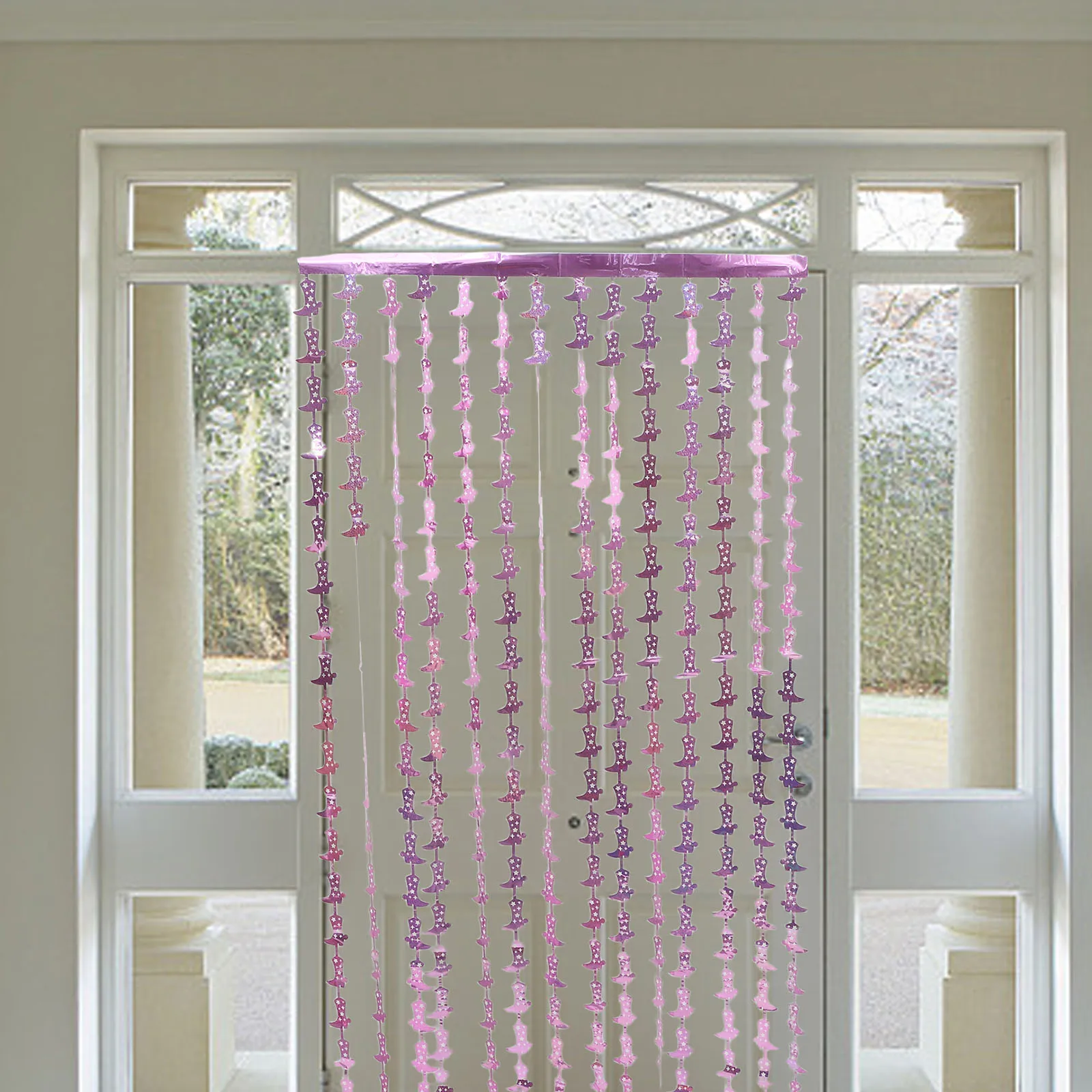 

2 Pcs Halloween Decoration Curtain Doorway Bridal Shower Streamers Rain The Pet Curtains Backdrop