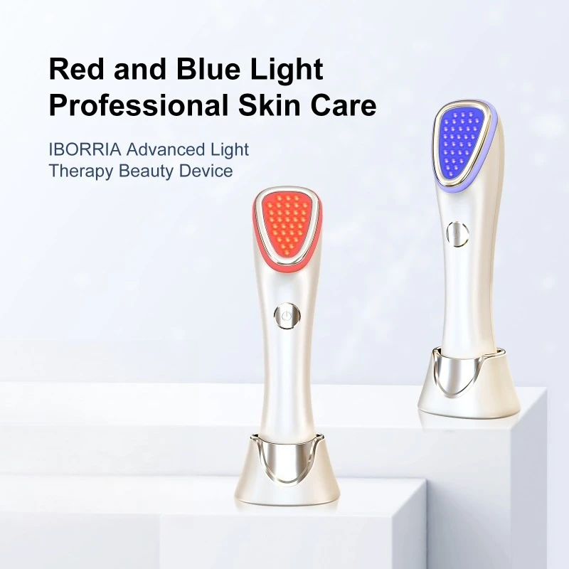 آلة تجميل الوجه المحمولة العلاج بالضوء الأحمر آلات الوجه أداة تجميل البشرة الاهتزاز الاستخدام المنزلي أجهزة التجميل