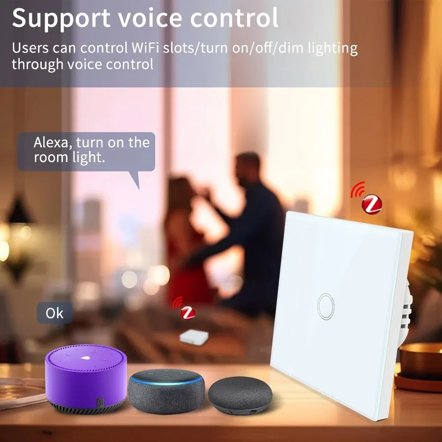 زيجبي مفاتيح ذكية EWeLink 1/2/3 عصابة واي فاي اللمس مفتاح الإضاءة واحد Firewire APP التحكم الصوتي ل أليكسا جوجل المنزل أليس