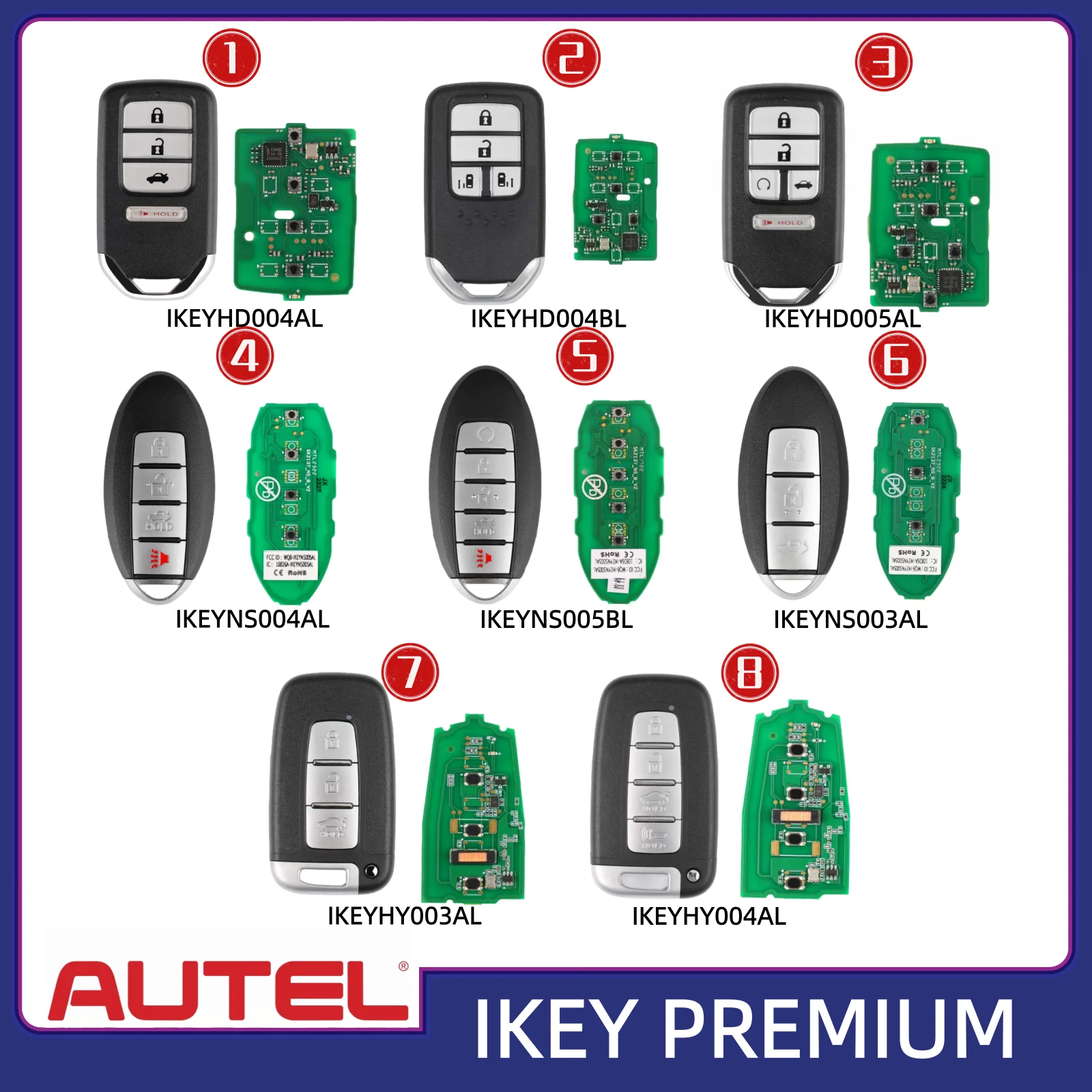 

1PCS Autel IKEYNS003AL IKEYNS004AL NS005AL FD004AL FD004AH FD005AL FD005AH CL004AL CL005AL GM004AL GM005AL OL004AL OL005AL