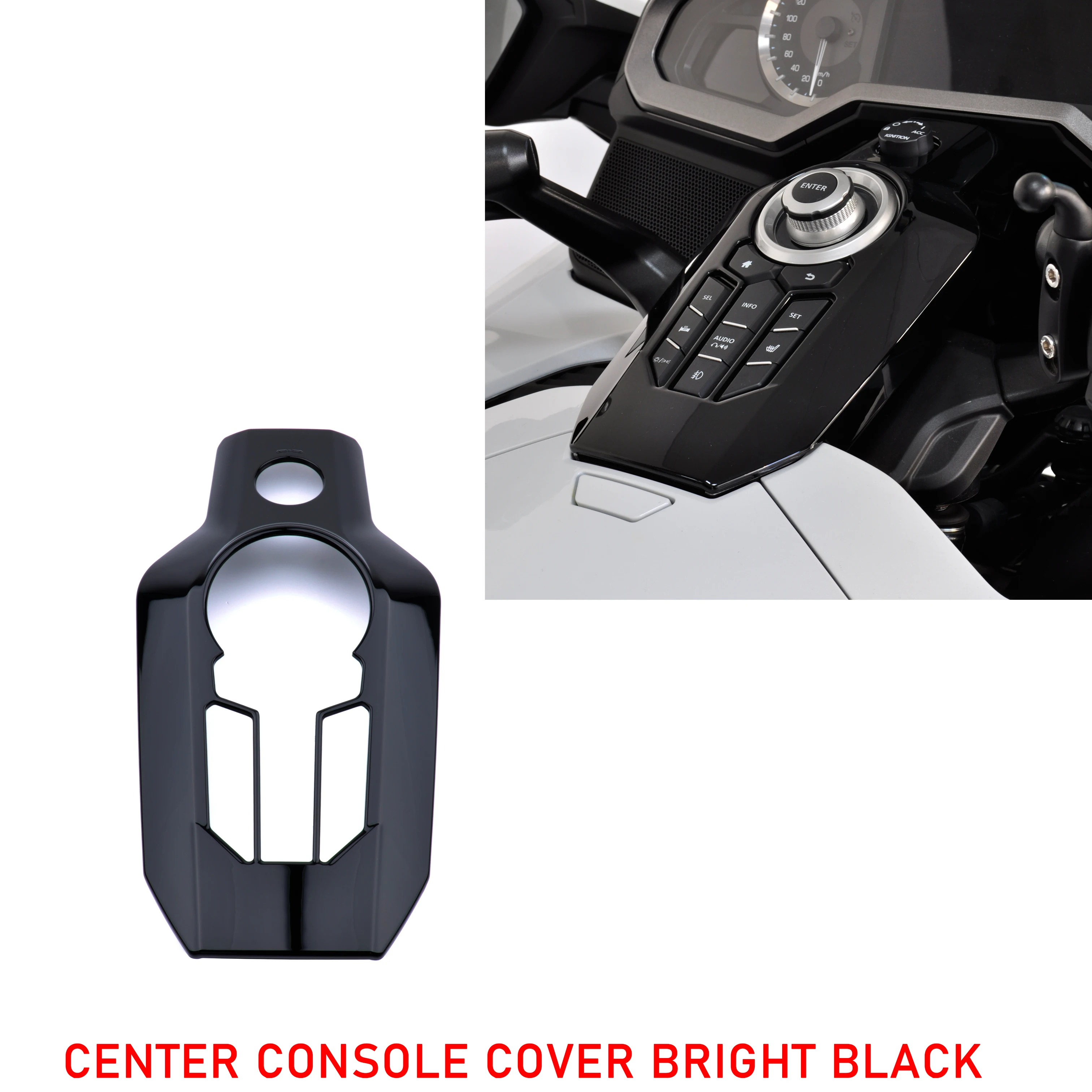 Panical Motorcycle Black Central Console Button Decoration Cover Switch Panel Cover For Honda Goldwing GL1800 F6B 2018-2023