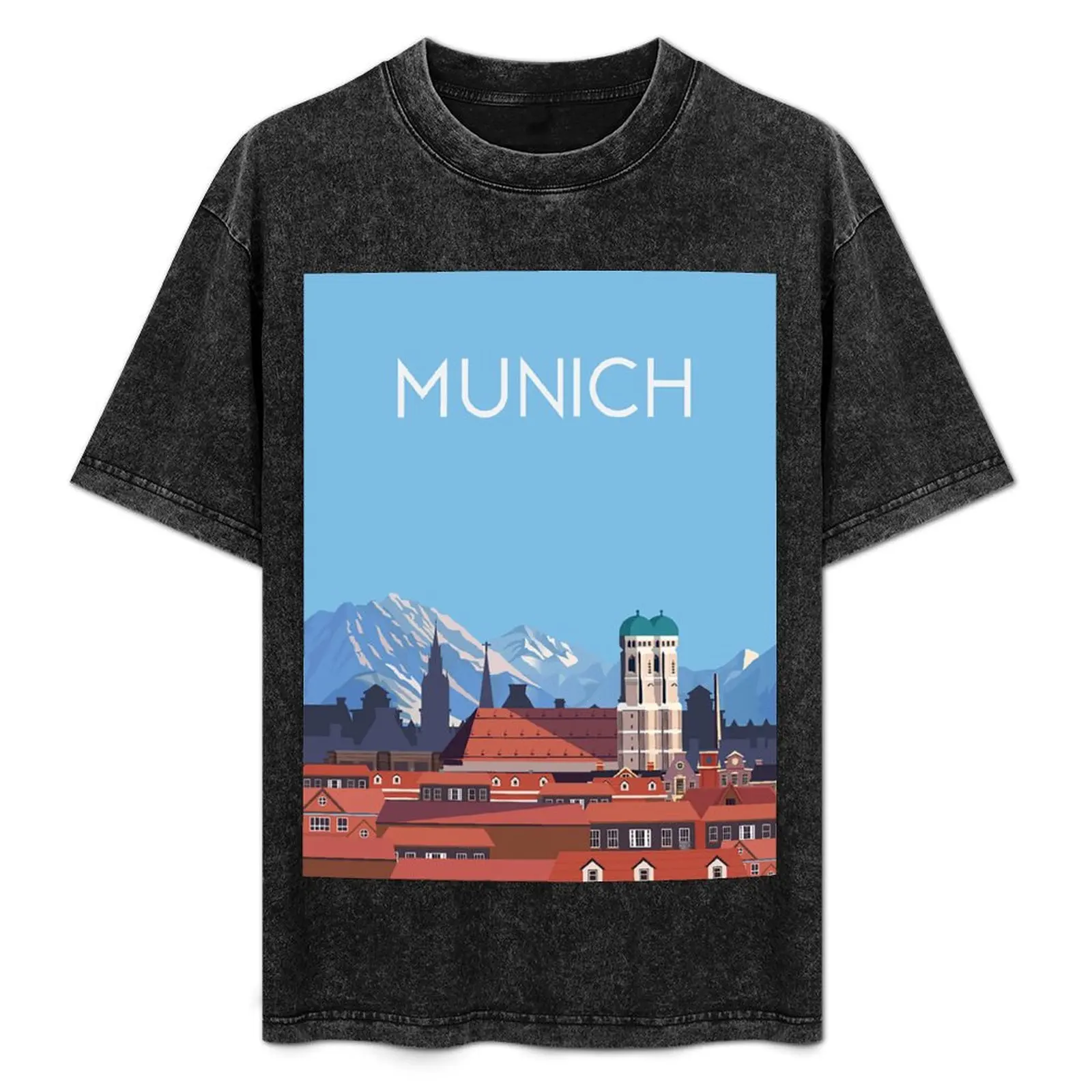 

Munich cityscapetravel poster T-Shirt Moisture Wicking Athletic T-Shirt
