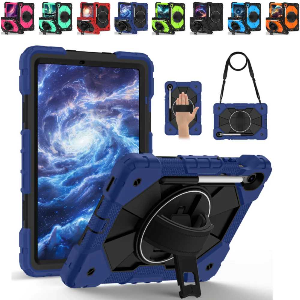 

Сверхмощный чехол для Samsung Galaxy Tab S10 Lite 2025 10,9 дюймов SM-X400 S10FE 11 X520 S9FE X510 S9 X710 Чехол для планшета с ремешками
