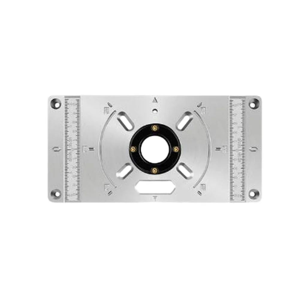 Router Table Insert Plate 24x12x1cm Silver Aluminum For Electric Wood Milling Trimming Machine Benches Woodworking Tool Accessor