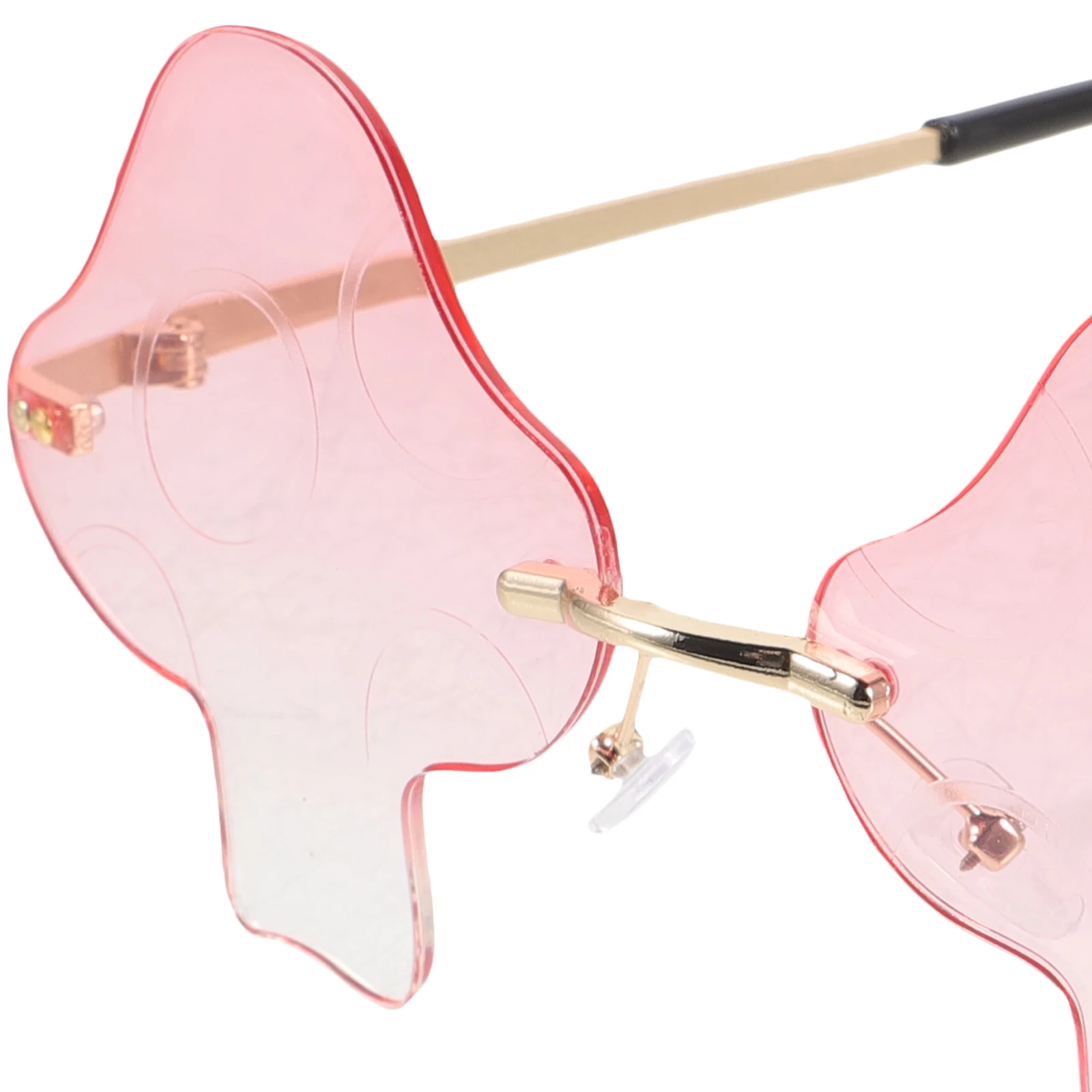 

Mushroom Sunglasses Shaped Ladies Fashion 90s Fun Accessories Irregular Rimless Design Lightweight Comfortable Perfect Outdoor