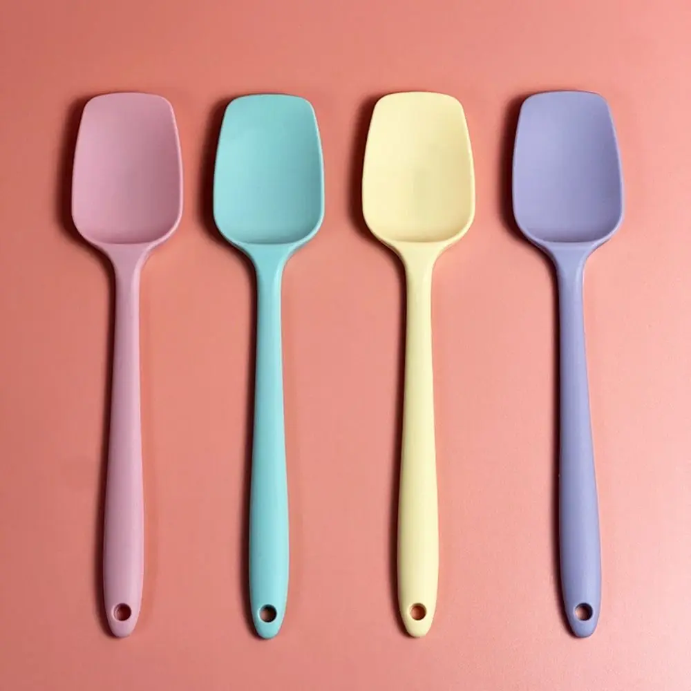 New Silicone Cream Cake Spatula Non-stick Integrated Baking Scraper Non-slip Butter Pastry Blender Baking Tool Accessories