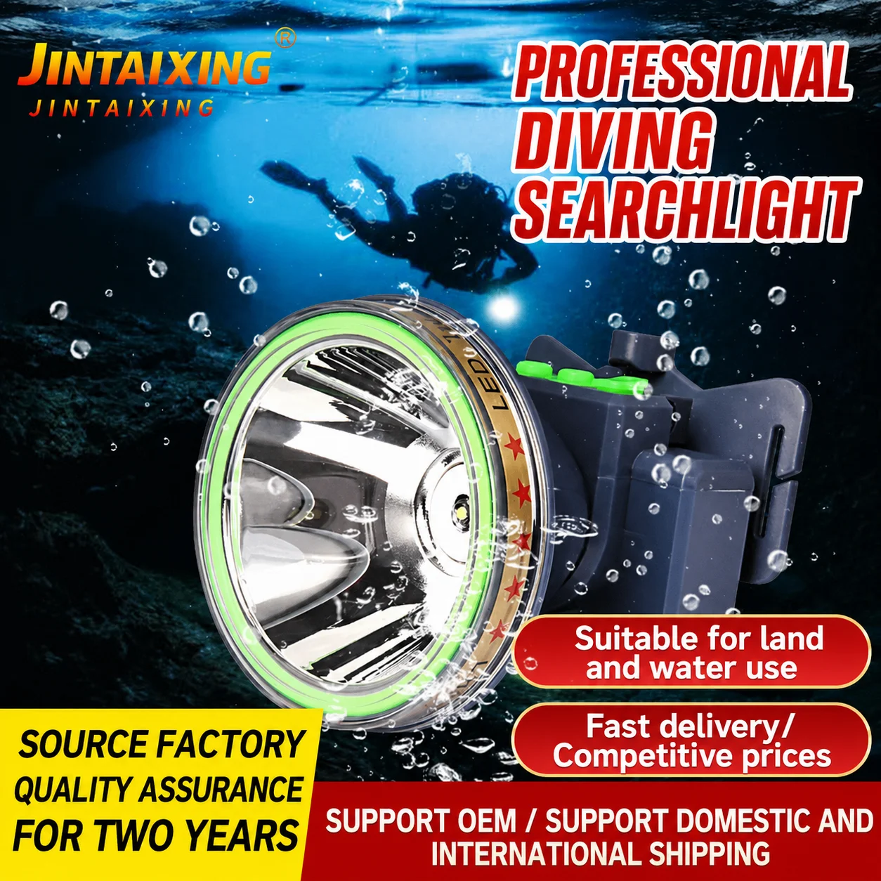 Ultra Bright Long Lasting Waterproof LED Headlamp, Rechargeable Head Light for Fishing, Camping, Diving, Outdoor