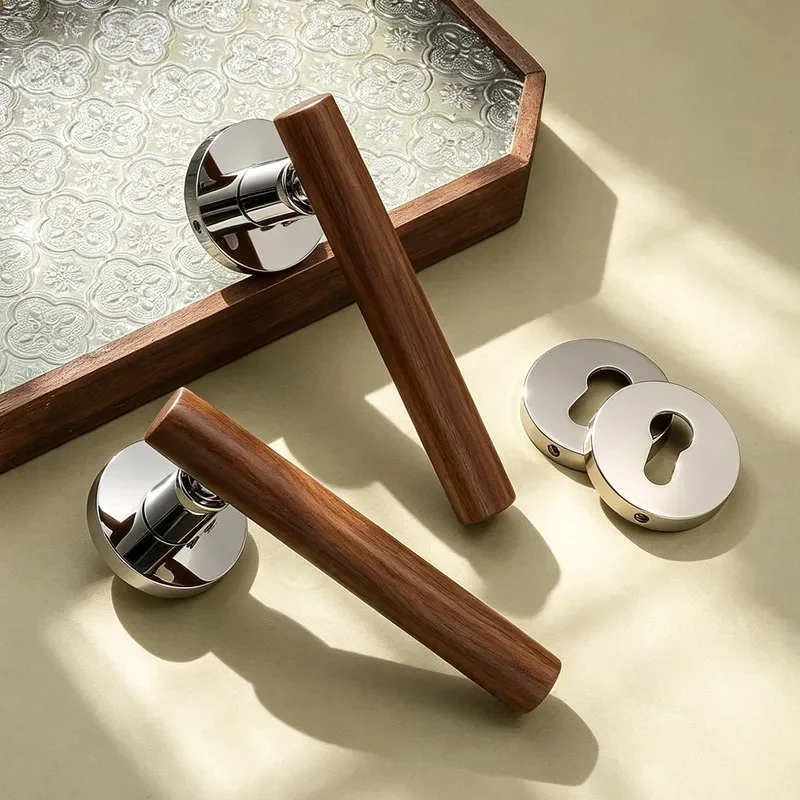light-luxury-high-grade-walnut-bedroom-door-lock-household-split-magnetic-suction-silent-door-lock-indoor-room-log-door