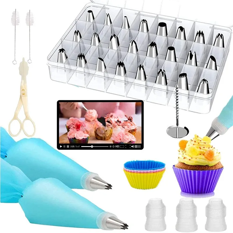 

Pastry Socket Cake Nozzles for Confectionery Professional Set Icing Cream Piping Tips Cookies Cupcake Cake Decorating Tool