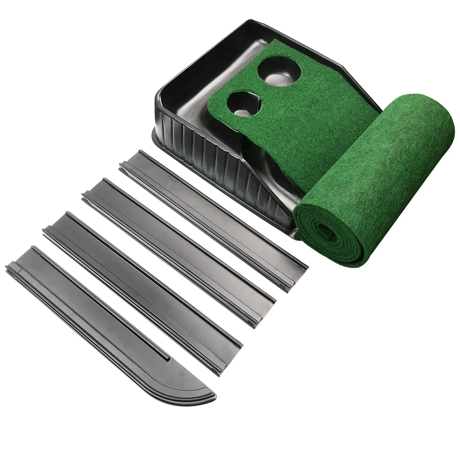 High Quality Golf Indoor Practice Putting Mat Golf Hitting Mat Trainer Automatic Ball Return