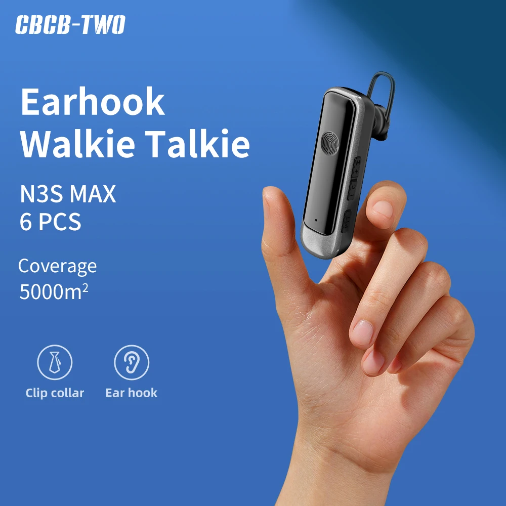 cbcbtwo-6pcs-n3s-max-earhook-walkie-talkie-pmr-frs-touch-to-talk-mini-two-way-radio-type-c-charger-for-restaurant-barber-shop