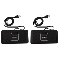 2X QI Car Wireless Quickly Charger for iPhone 8 XS XR Car Charging Pad for Samsung S10 Dock Station Non-Slip Mat