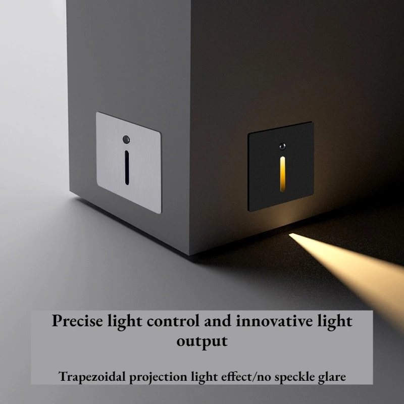 2026 Embedded Motion Sensor LED Step Light Soft Low Light For Hallway Stair Corner Night Lighting