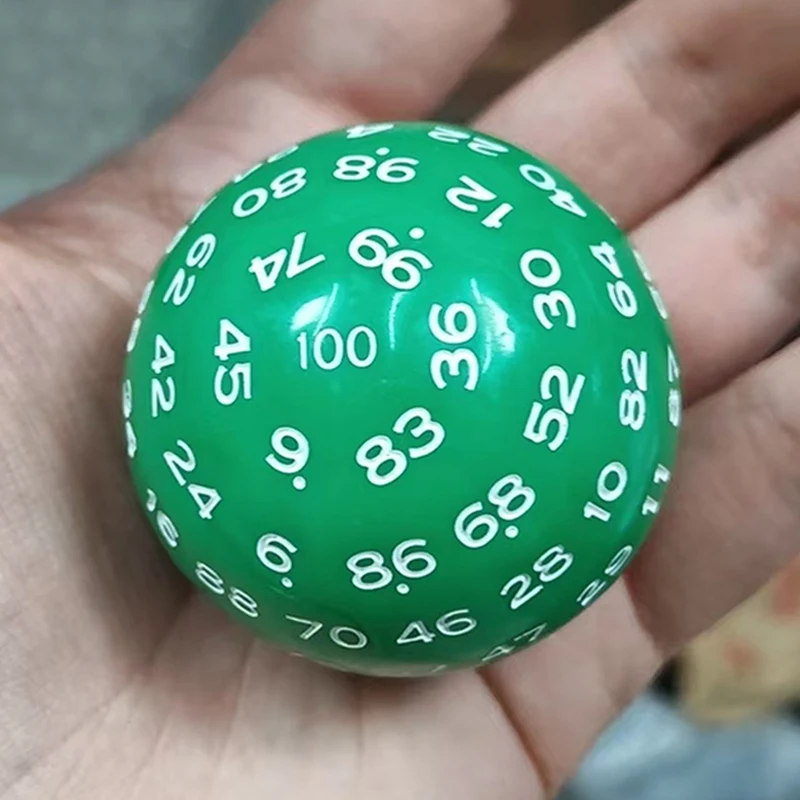 Dadi acrilici educativi a 100 facce D100 Dadi per giocattoli da tavolo Giochi di ruolo Accessori per giochi da tavolo Risorse per l'apprendimento della matematica