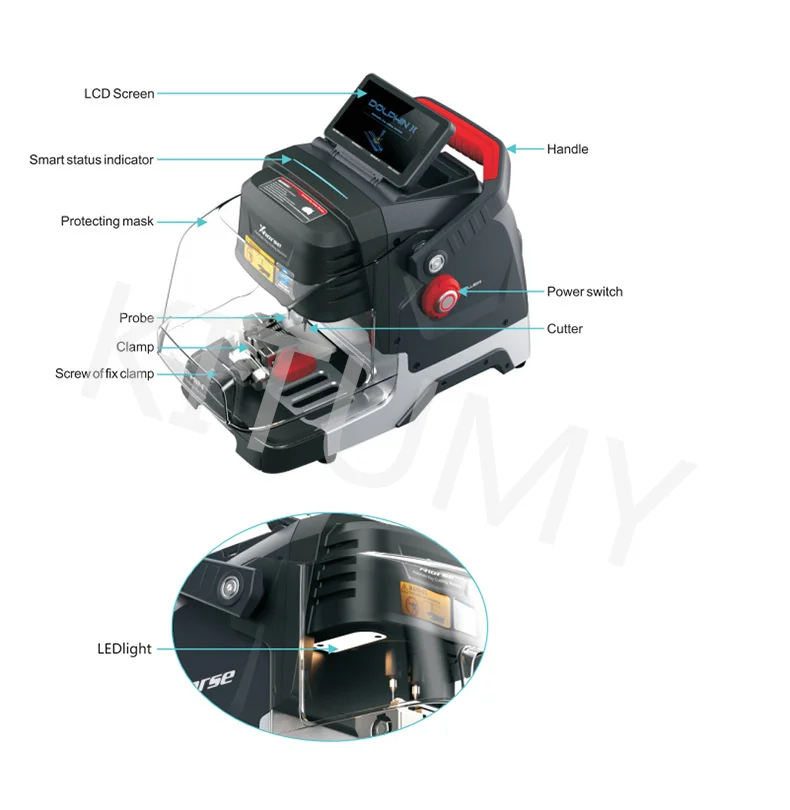 Xhorse Dolphin XP-005L  XP005 Key Cutting Machine Multi-Language Cut Sided/Track/Dimple/Tibbe Keys