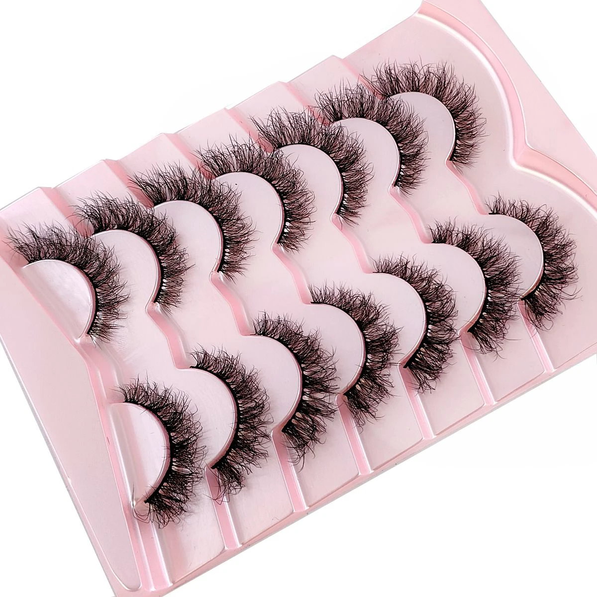 7Pairs Fluffy False Lashes Natural Thick Long Lasting Dramatic 3D Faux Mink Eyelashes Volume Wholesale Full Strip Lashes Makeup